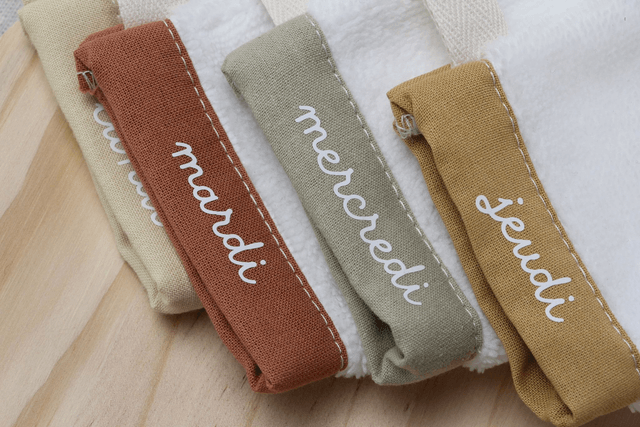 Semainier de gants lavables